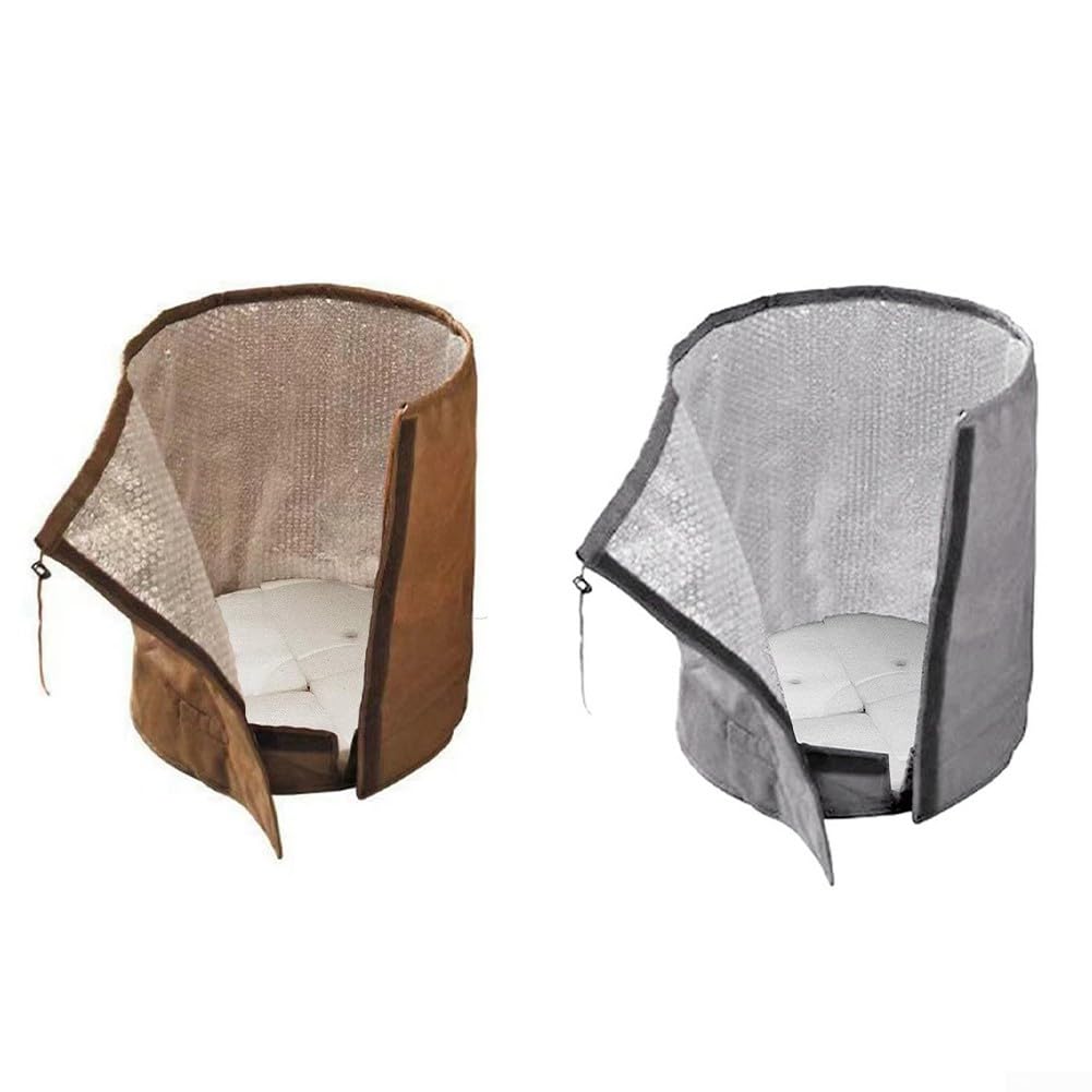 Thermo-Topfschutz für den Winter, Isolierbeutel für Pflanzen, Kordelzug-Design (Gray-S)