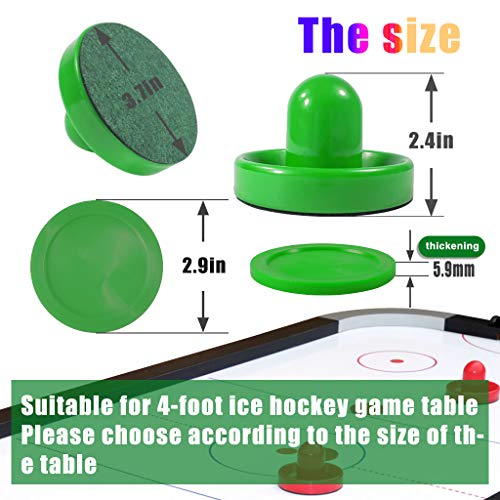 Golden field Air Hockey Pucks and Paddles,Set 4 Pushers and 4 Pucks,Air Hockey Accessories,Suitable for Hockey Tables Over 6 feet - Thumbnail 6