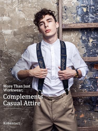 Image of Men's Industrial Strength Suspenders 2-Inch Wide X-Back Heavy Duty Braces Strong Metal Clips, Elastic Adjustable