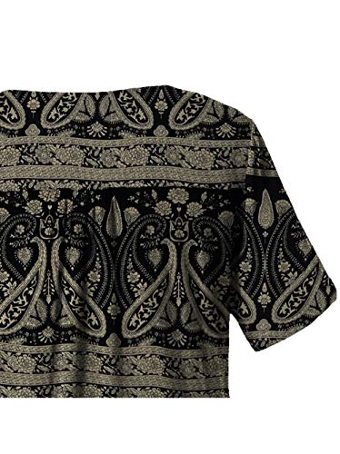 A.jesdani Womens Short Sleeve Black Ladies Tops For Women Tunic Shirts Top L #TOP2