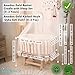 Bebek On For Natural Beech Wood Canopy Baby Cradle with Textile Set, Rocking & Lockable Freestanding Wooden Cradle, Complete Set with Mattress, Bedding, Pillow and Mosquito Net, 37.8
