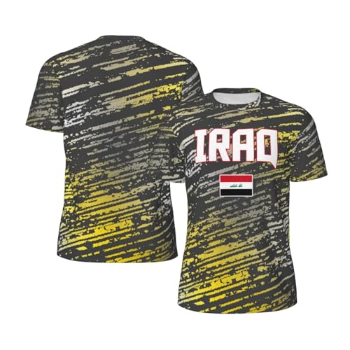 DABOYOZHZH Iraq Flag Cool Iraqans (131) Sports Jersey Mesh T-Shirt 3D Print for Running Cycling Soccer Tennis Fitness Climbing Shirts