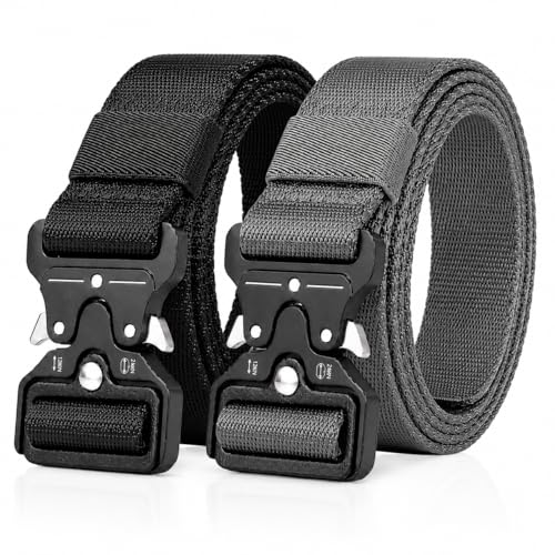 Image of Mens Belt, Tactical Military Utility Rigger Work 1.25 Inch Belts for Men Women with Quick Release Buckle