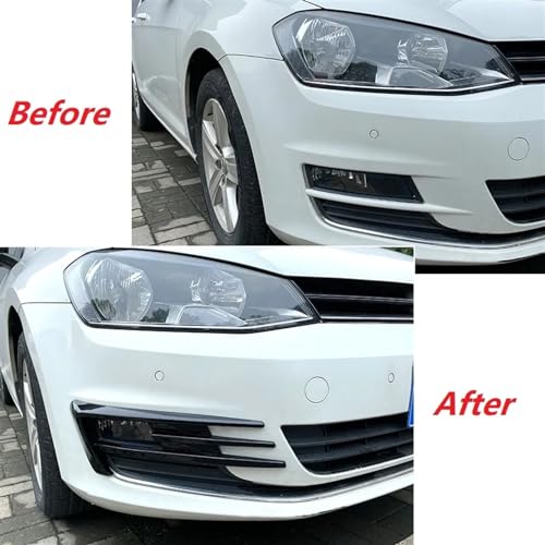 Grille de phare antibrouillard Golf 7 MK7 avec aileron avant carbone