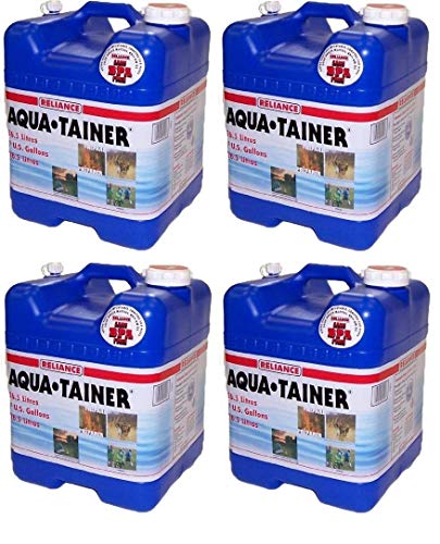 Reliance Products Aqua-Tainer 7 Gallon Rigid Water Container (Pack of 4)