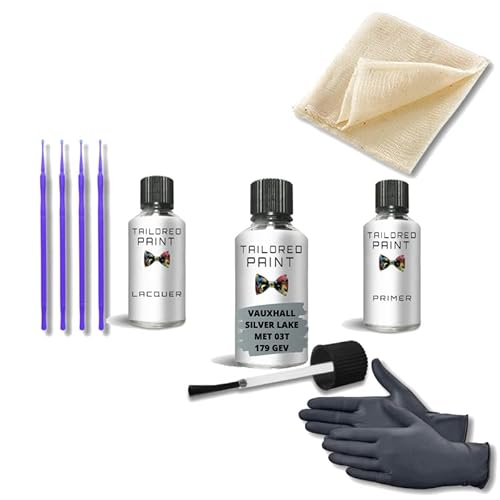 Kit di vernice per ritocchi per Opel Silver Lake Met 03 T 179 Gev per riparazione graffi (vernice per ritocchi + primer per ritocchi
