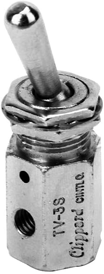 TV-3S Electric Solenoid Air Valve Knob Toggle Value Switch, Pneumatic Mechanical Air Valve 2 Position 3 Way