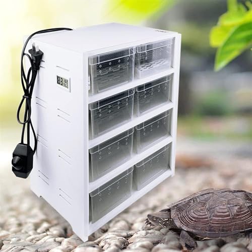 Gabinete de alimentación para reptiles con almohadilla térmica y termostato - Hábitat transparente para insectos pequeños, arañas, tortugas y lagartos, tanque de cría y estación de alimentación