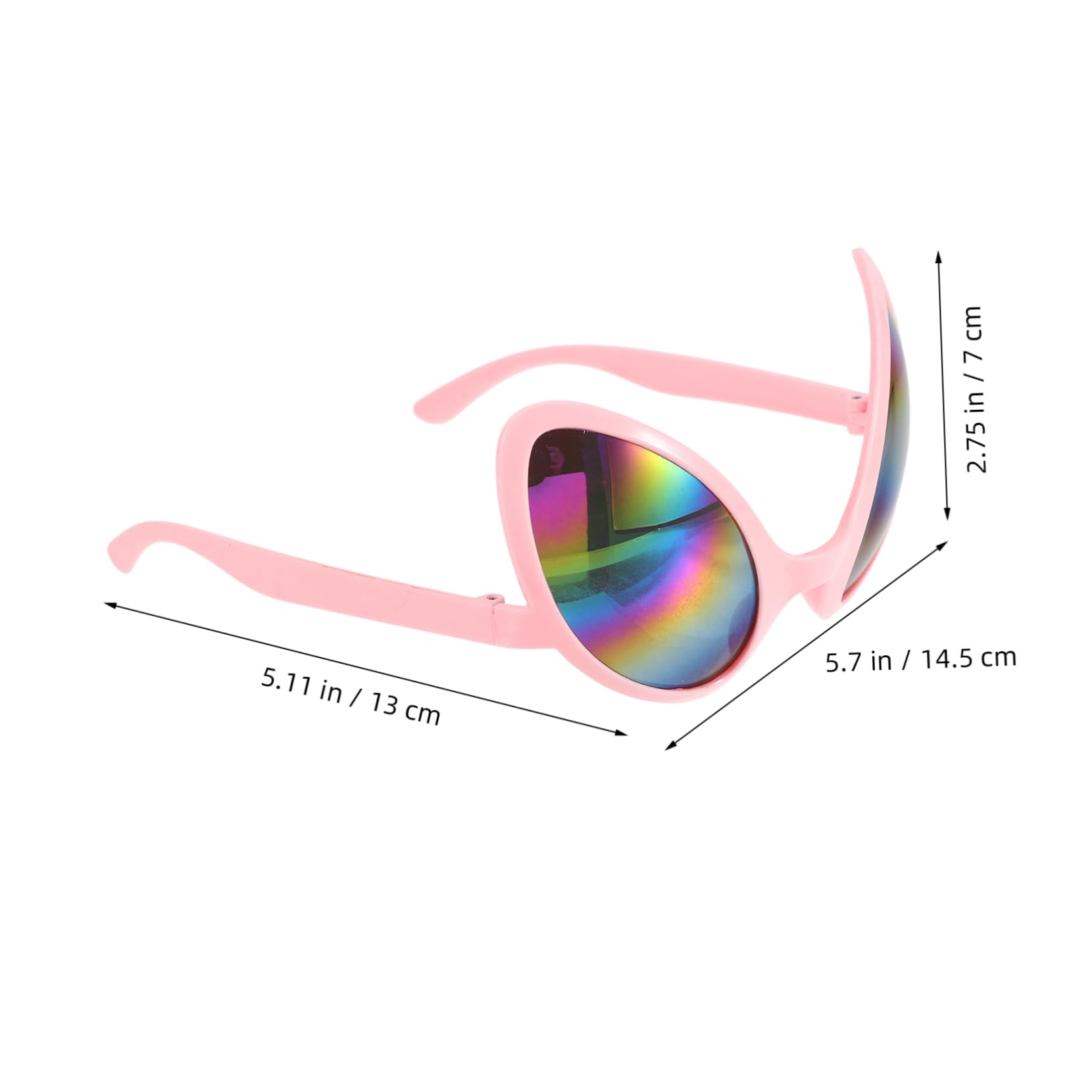 BRIGHTFUFU Plastic Alien Glasses Novelty Funny Costume Accessories for Adults Boys and Girls Sunglasses for Parties Photos