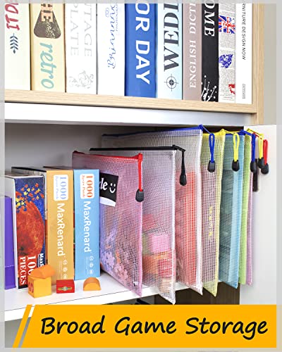 sunee mesh zipper pouch 46x92in 10 colors 30 packs mesh bags with zipper for school office supplies travel accessories waterproof zipper pouches for organizing