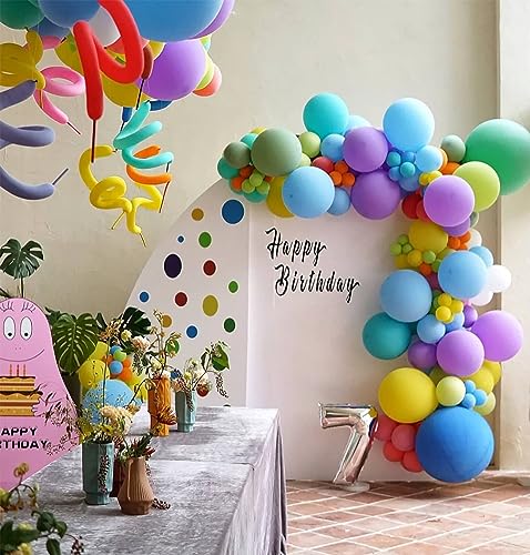 Image of KALOR Light Blue Balloons,100 Pcs 5 Inch Mini Matte Latex Balloons for Balloon Garland Arch, Birthday Decoration, Wedding Party, Baby Shower Decorations