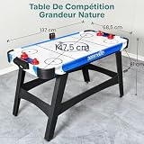 SereneLife table air hockey 147 cm, soufflerie et LED photo 6