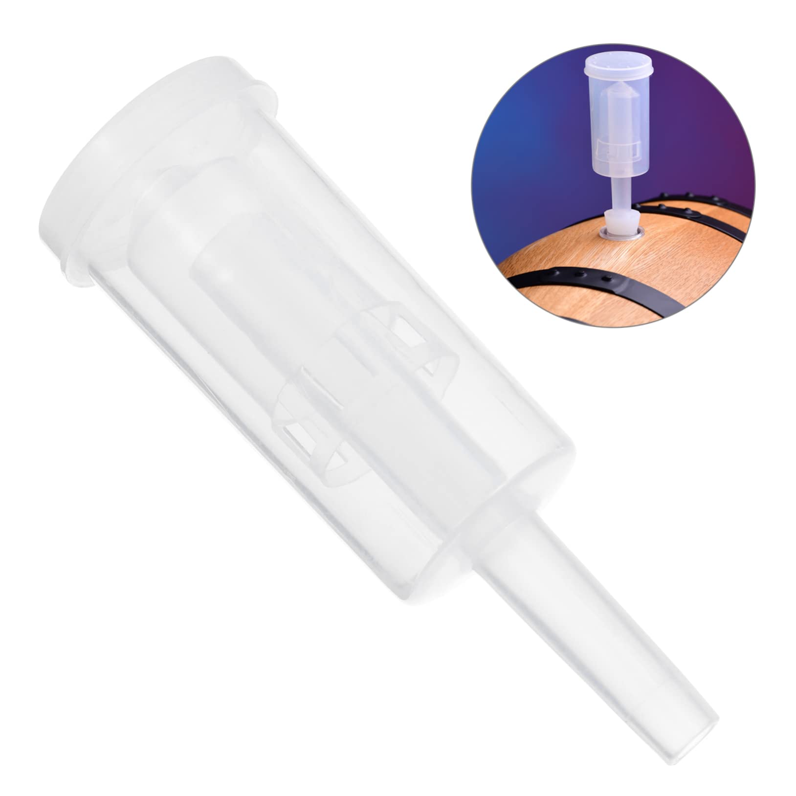 Cabilock 2Pcs Transparent Plastic Three Piece Check Valves for Brewed Wine and Beer with Stopper Easy to Clean and Use Lightweight Design for Home Brewing and Food