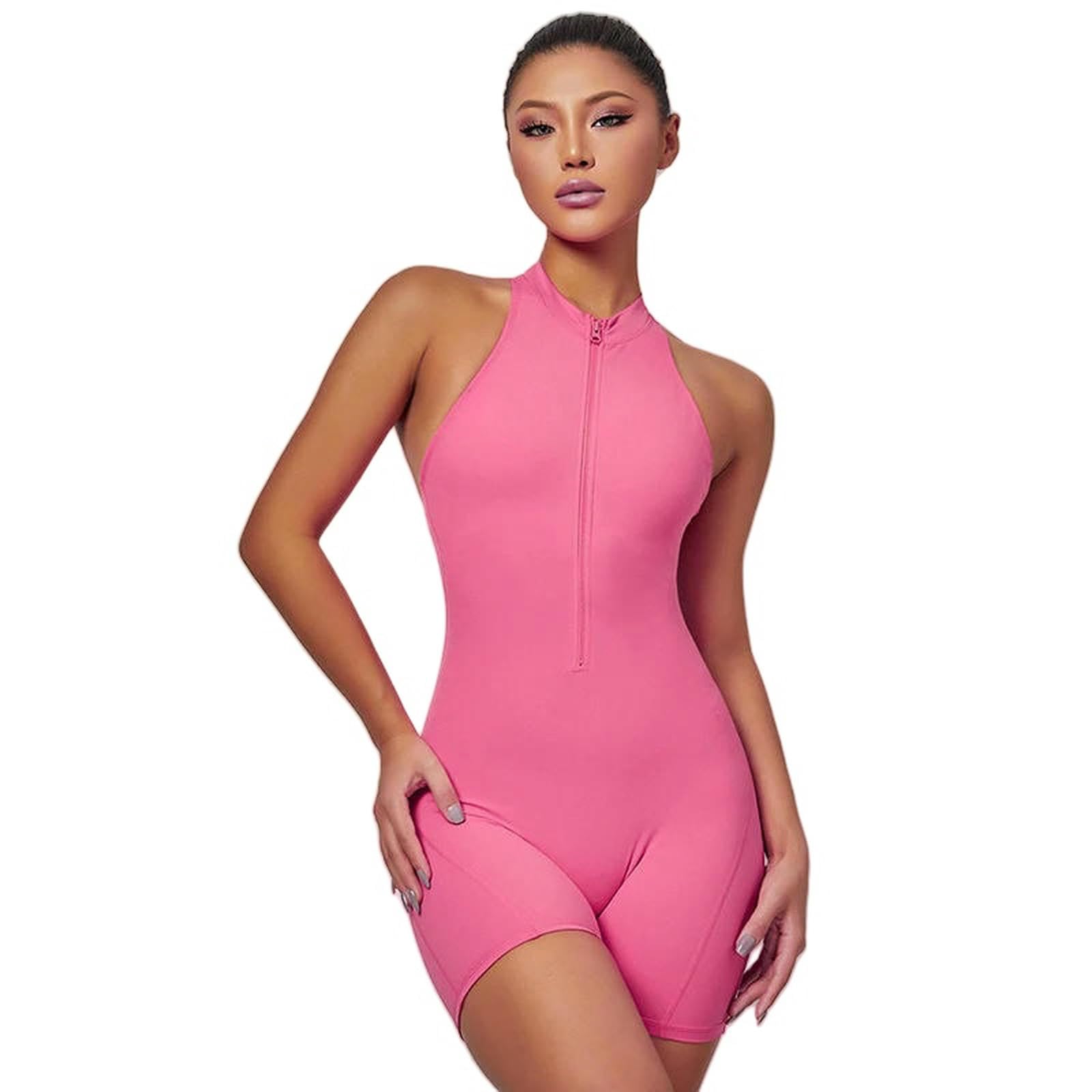 bielizna modelująca zamek błyskawiczny damski dres podkładka do jogi zestaw jednoczęściowy trening Scrunch legginsy pajacyki sportowe body do ćwiczeń