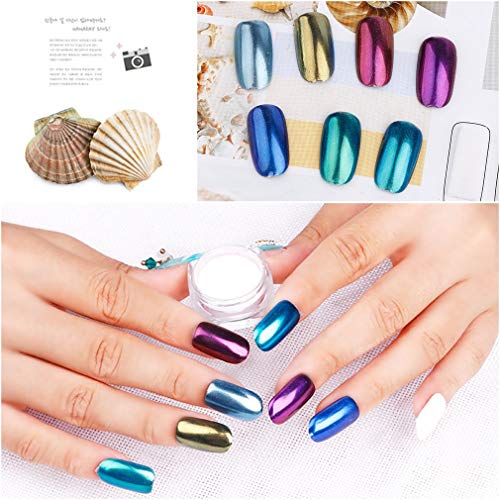 STAY GENT 12 Kästen Nagel Spiegel Pulver Mirror Powder Chrome Pulver nägel Set Nail Glitzerpuder Laser Holographic Nail… – Bild 5