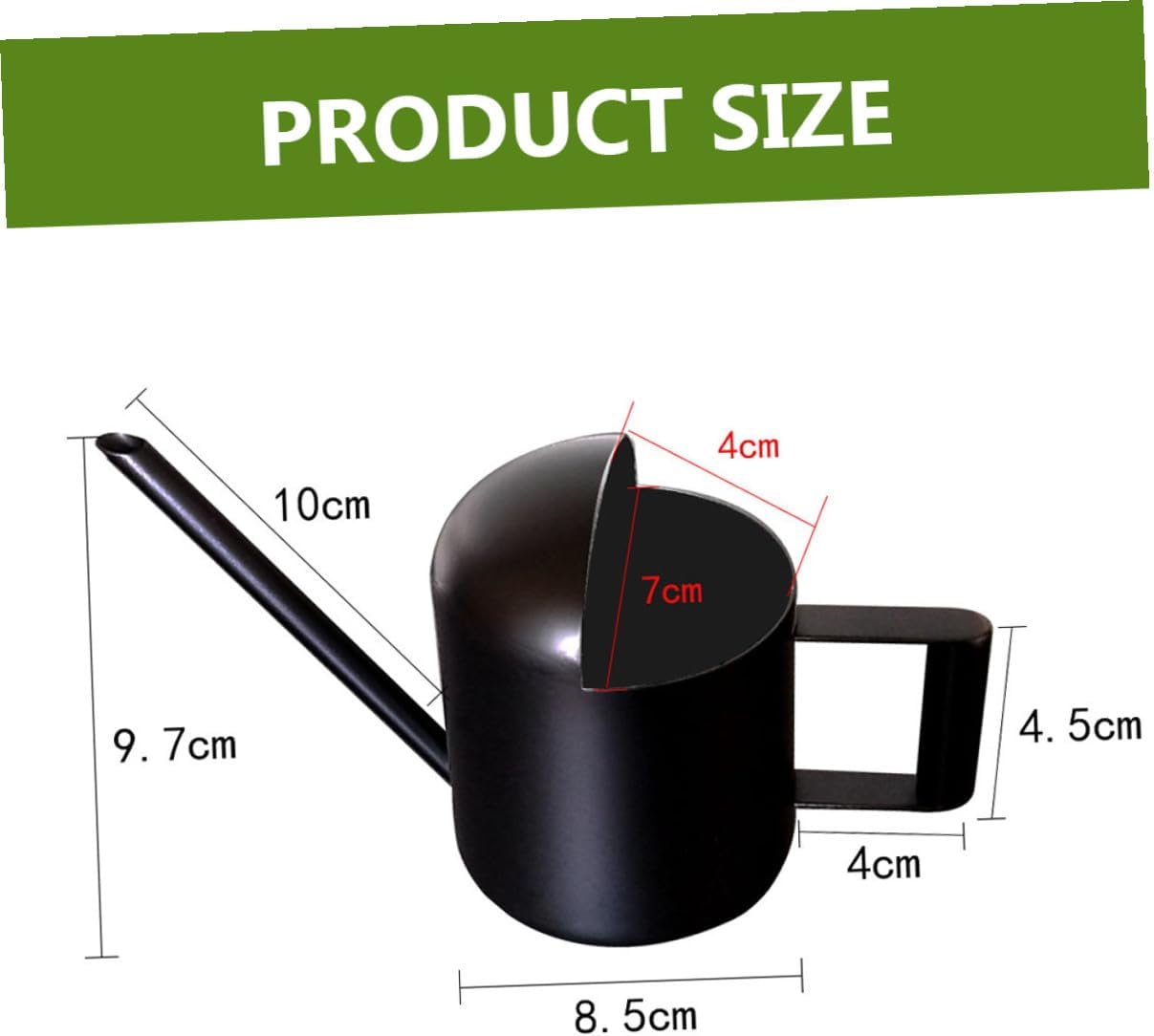 Watering Can 300ml with Long Spout Stainless Steel for Plants image 2