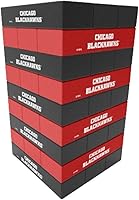 Vista 8 de Rico Industries NHL Hockey Chicago Blackhawks Mini Jumbling Tower Juego - Juego de apilem de madera
