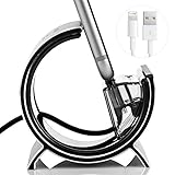 iPhone Stand, SINJIMORU iPhone Dock / Charging Station for iPhone 7/ 7 Plus/ 6/ 6 Plus/ SE/ 5/ 5c/ iPod touch with Lightning Cable(no MFI). Sync Stand Aluminum, iPhone Package, Black.
