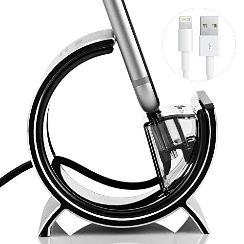 iPhone Charging Dock, Sinjimoru iPhone Dock Including Cable for iPhone X / 8/7 / 7 Plus / 6/6 Plus/SE/ 5. Sync Stand Aluminum, iPhone Package, Black.