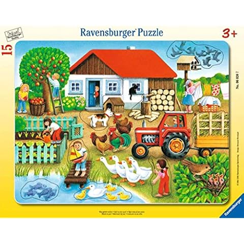 Ravensburger Kinderpuzzle - 06020 Was gehört wohin? - Rahmenpuzzle für Kinder ab 3 Jahren, mit 15 Teilen Cover