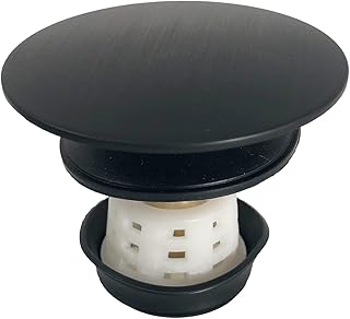 PF WaterWorks PF0933-ORB TUBSTRAIN Revolutionary Tub Drain Hair Catcher and Stopper with Jumbo Cover, 2.75 in. Cap, Oil Rubbed Bronze