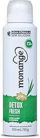 Monange Desodorante Aerossol Antitranspirante Feminino Detox Fresh 90G