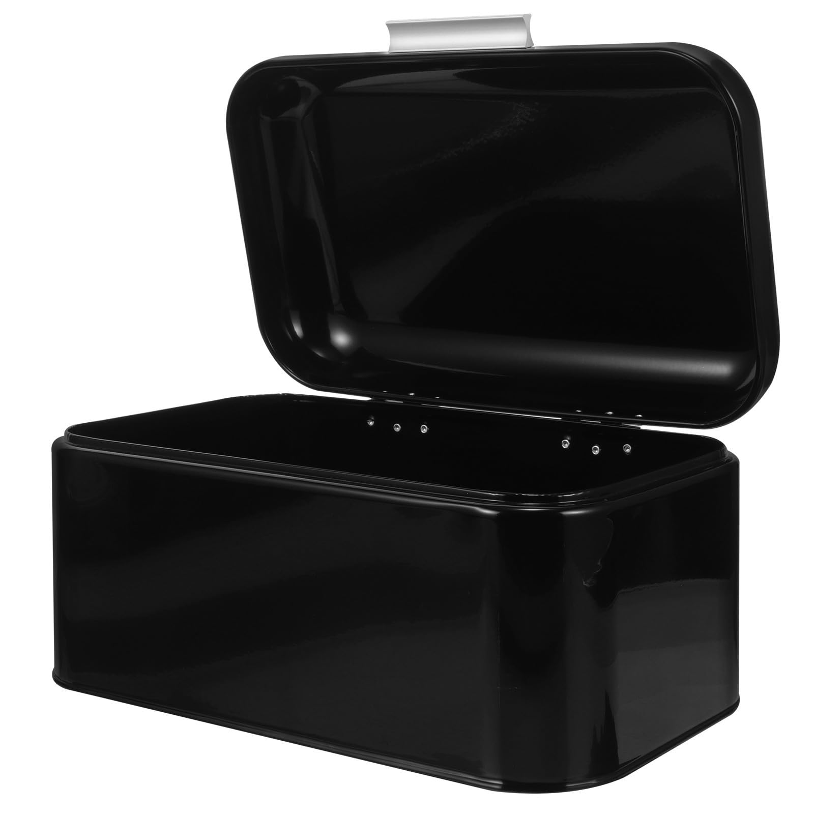SOIMISS Contenedor de Almacenamiento de Pan Caja para Guardar Pan Grande Capacidad Negro Hierro Vintage Retro Fácil de Limpiar para Galletas y Productos Horneados