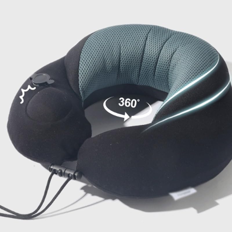 Press The Inflatable Pillow Deflate It This Lightweight Portable Travel is Made U-Shaped Material