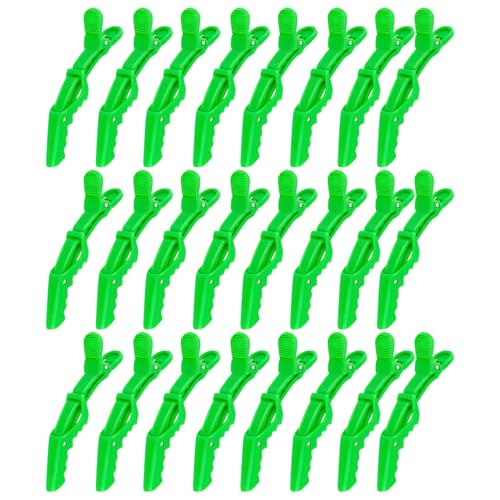 Ondder 24 Pcs Light Green Large Alligator Hair Clips for Styling, Sectioning, Big Pro Salon Gator Hair Clips for Hair Coloring Cutting, Accessories for Women Men Girls