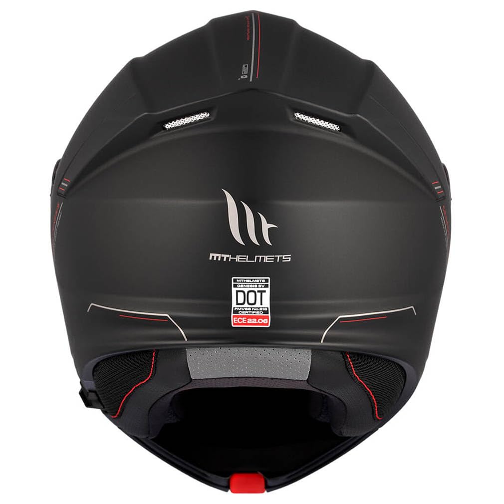 MT Genesis SV Negro Mate - Casco de Moto Modular Abatible con Visor Solar - Homologado ECE 22.06 (L)