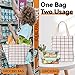 HOMESPON Reusable Lunch Bag Insulated Lunch Box Canvas Fabric with Aluminum Foil, Lunch Tote Handbag for Women,Men,Office