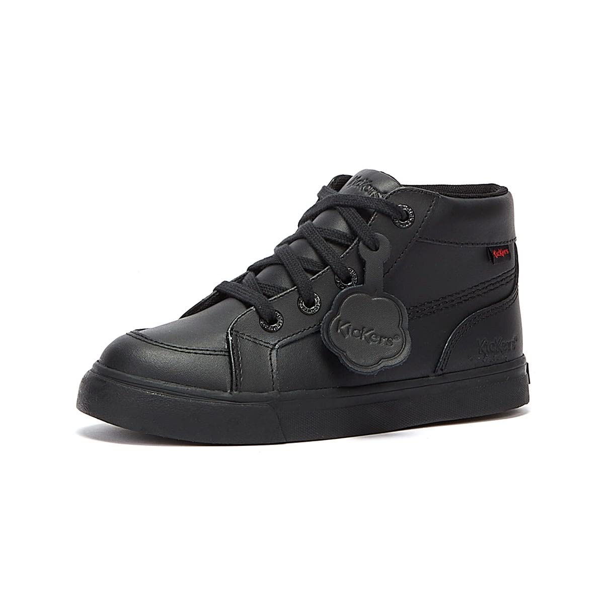 Kickers Tovni Hi Leather Junior Black Boots-UK 1 / EU 33