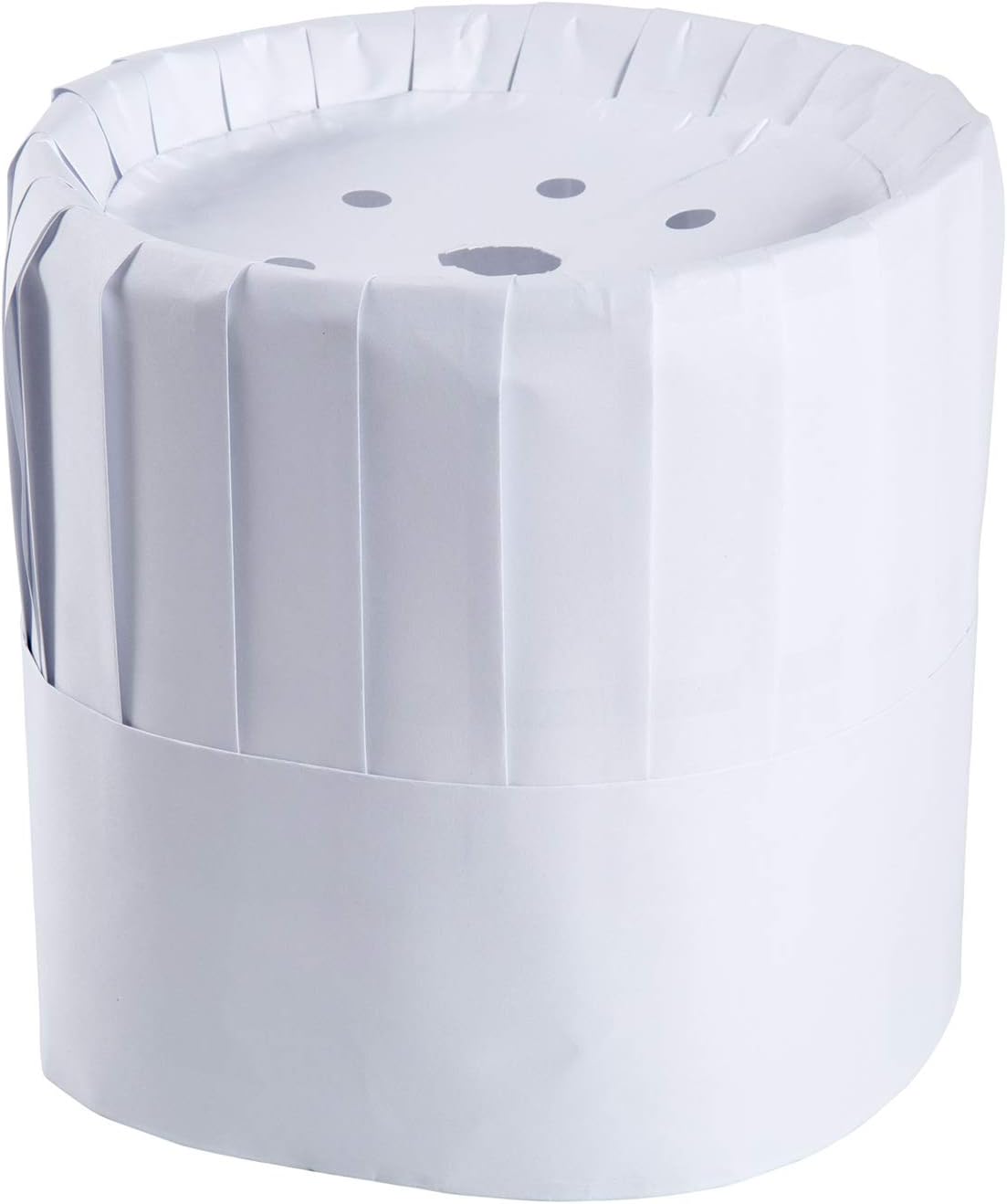 Royal 7 Inch Pleated Chef Hats with Comfort Bands, Package of 28 White