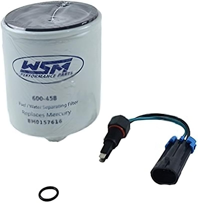 Rareelectrical Water Separating Fuel Filter Kit Assembly Compatible With 2005-2024 Mercury/Mariner Verado L4/L6 4-Stroke 150-400Hp Marine Motor 8M0095659 35-8M0095659 8M0157616