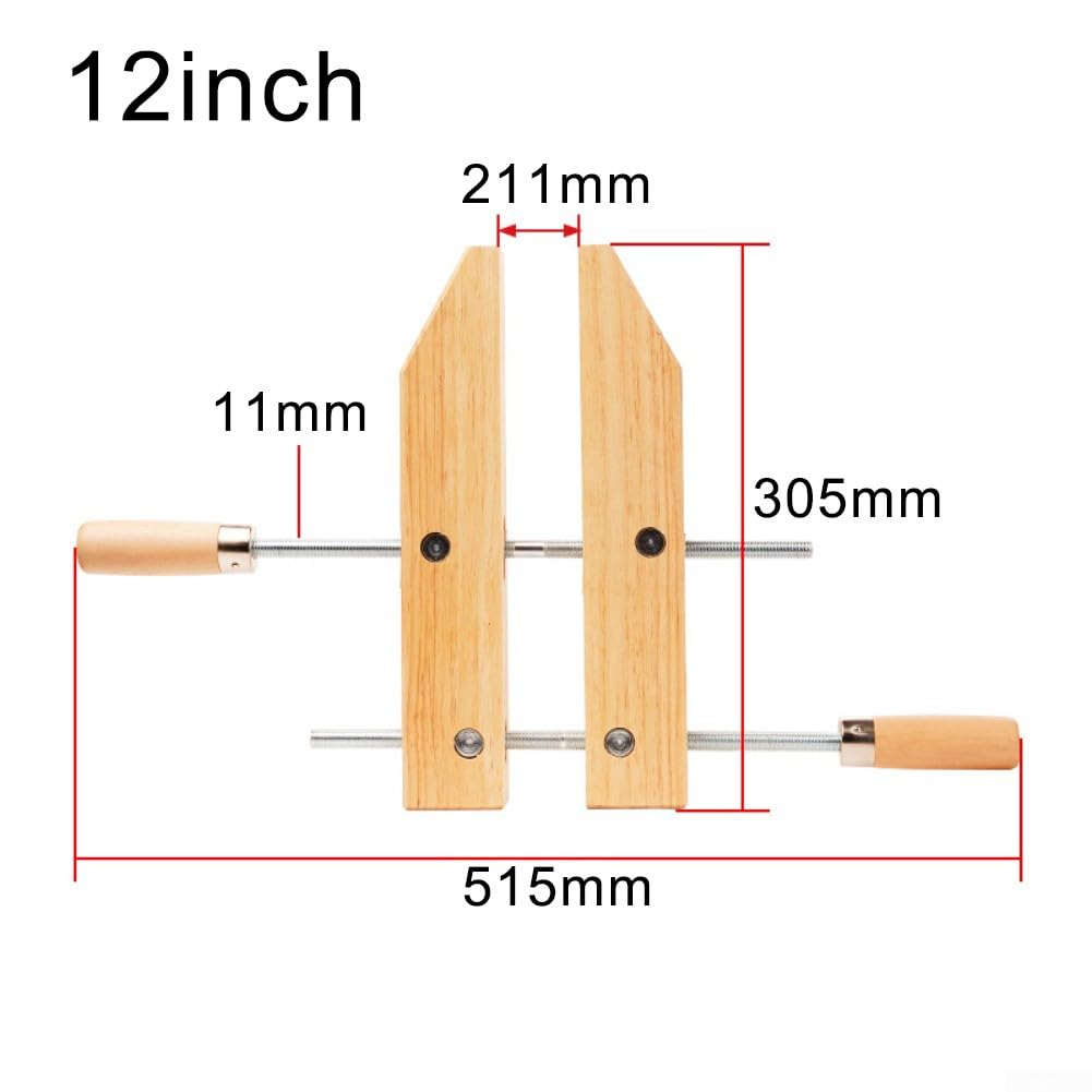 Morsetti per la lavorazione del legno regolabili, morsetto a vite parallela per strumenti da falegnameria assemblaggio mobili (30,5 cm)