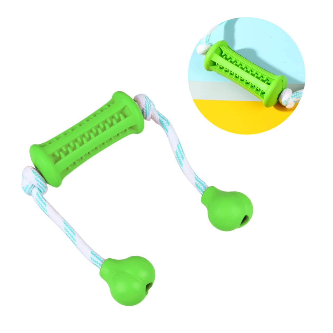 Kisangel 3piezas Juguete para De Cuidado Cepillo De Dientes para Juguete Masticable para Entrenamiento y Limpieza De Dientes Verde