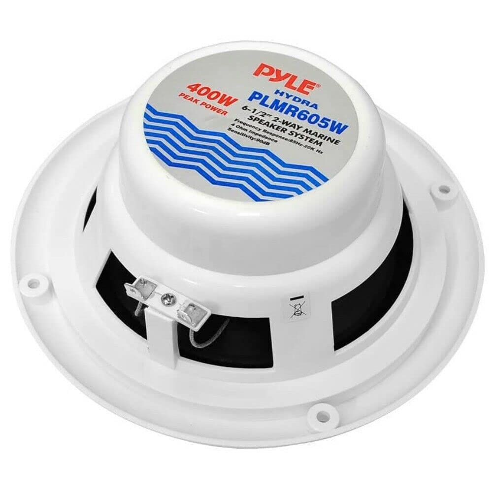 GK SOUND 2 PLMR605W Altavoces Marinos Marinos Sistema de 2 vías 200 vatios rms 400 vatios máx. 16,5 cm 165 mm 6,5" de diámetro Blanco Impermeable Piscina Barco Hotel, par