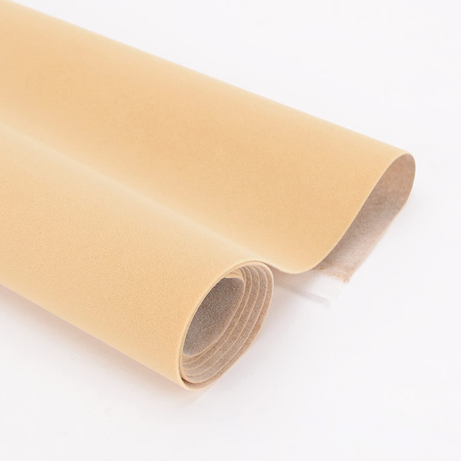 Samoprzylepna aksamitna wyściółka flokowana, Samoprzylepna tkanina filcowa o szerokości 148 cm, papier samoprzylepny do szuflad, komód, szafek i ekspozycji biżuterii(Apricot,1.48 * 2m)