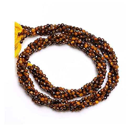 Oeil du tigre 2mm perles naturelles facettées pour créer vos bracelets d'été et bijoux bohèmes