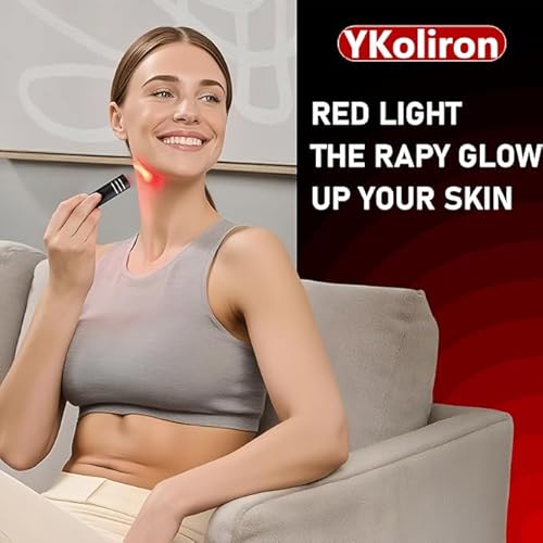  Red Light Device, LED Red Light Wand, Portable LED Infrared Torch, Near Infrared Lamp Device for Home Use (Black) [Energy Class E] 