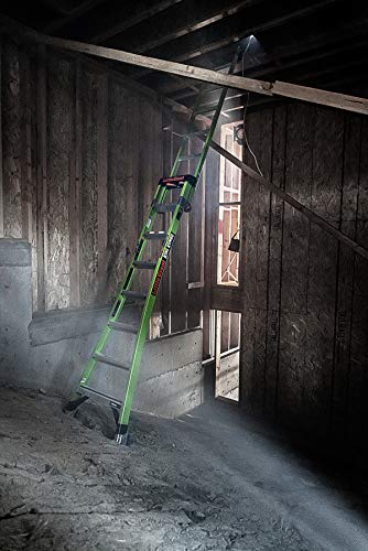 Little Giant Ladders, King Kombo, Technical, 8 Ft. A Frame, 14 Ft. Extension, Ground Cue, V-bar, Sure Set Feet, Fiberglass, Type 1AA, 375 lbs weight rating, (13814-074)