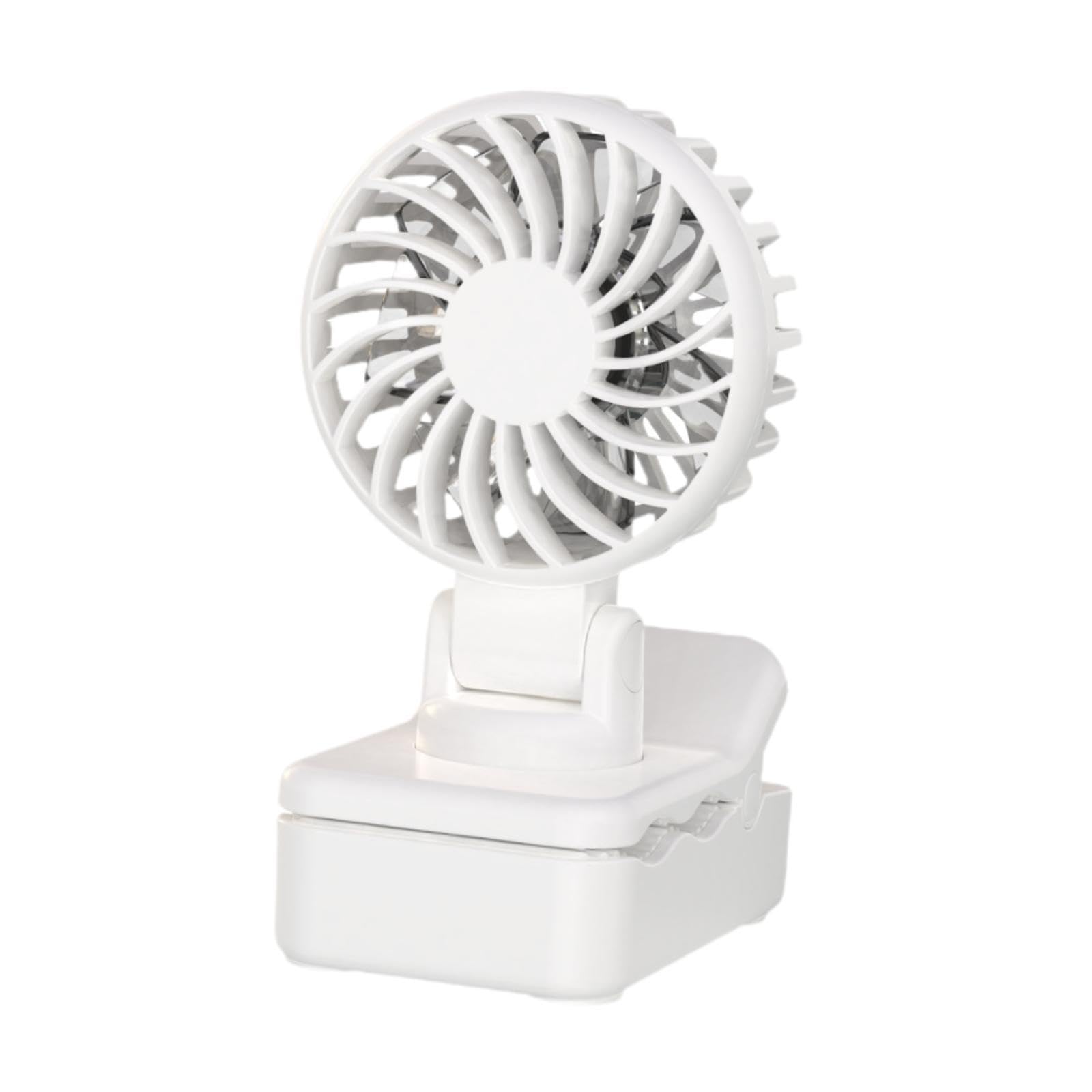 Mini Ventilatore a Clip da Scrivania, Comodo con 3 velocità Regolabili, Ideale Come Regalo Estivo, Piccolo E Rinfrescante per Cucina, Campeggio, Pesca, Bianco