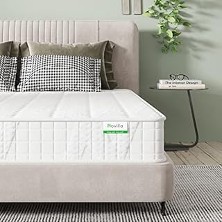 Novilla Small Double Mattress, 4FT Pocket Sprung Mattress Spring Mattress for All Sleepers, OEKO-TEX Certified Breathable Fabric, Comfortable Foam Mattress Rolled up 120x190x17cm