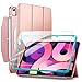 Price comparison product image ESR Trifold Case Set Compatible with iPad Air 4 2020 10.9 inch [Includes Glass Screen Protector] [Auto Sleep/Wake] [Supports Pencil 2] Ascend Series, Rose Gold