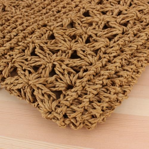 Tassels Straw Beach Bag Brown Bead Summer Woven Straw Purse Cute Shoulder Crossbody Handbags for Women4