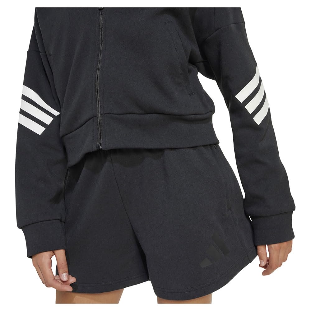 Adidas Future Icons 3-Stripes Full-Zip Hooded Track Jacket Kids Top Track Bambine e Ragazze