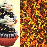 Sprinkle Deco® Thanksgiving Autumn Edible Confetti Sprinkles Jimmie Toppings Mix for Cake Cookie Cupcake IceCream Donut - 6oz Bag (Thanksgiving - Brown Orange Yellow)