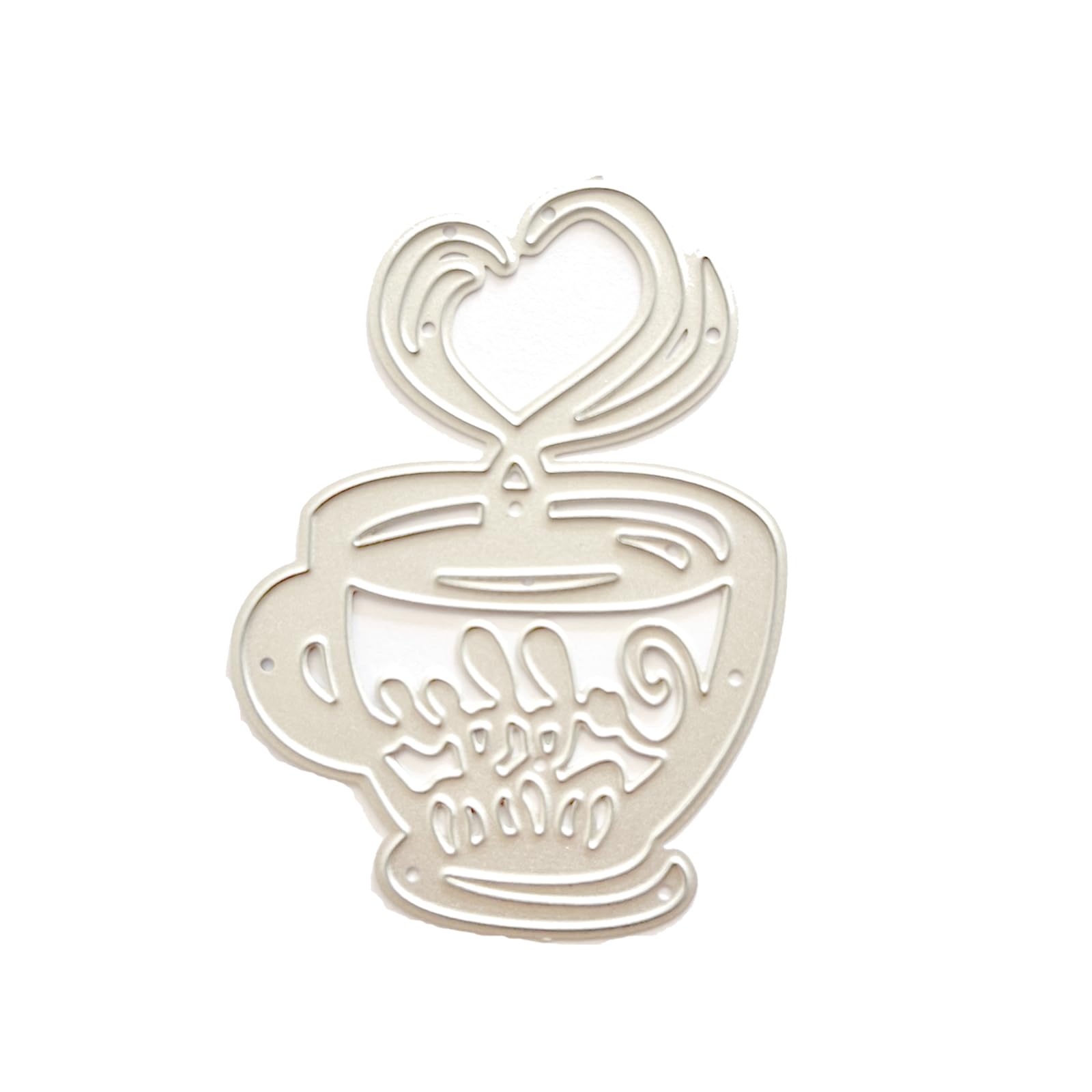 NEWFT Metal Die Cuts Heart Coffee Cutting Dies Stencils Cutting Template for Scrapbook Album Paper Card Embossing Die Stencil for Scrapbook
