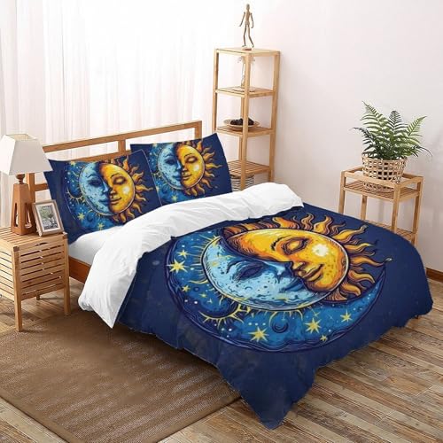 Housse de couette double anti-plis en microfibre Dimanche Bedding 200x200cm imprimé 3D filles - 2