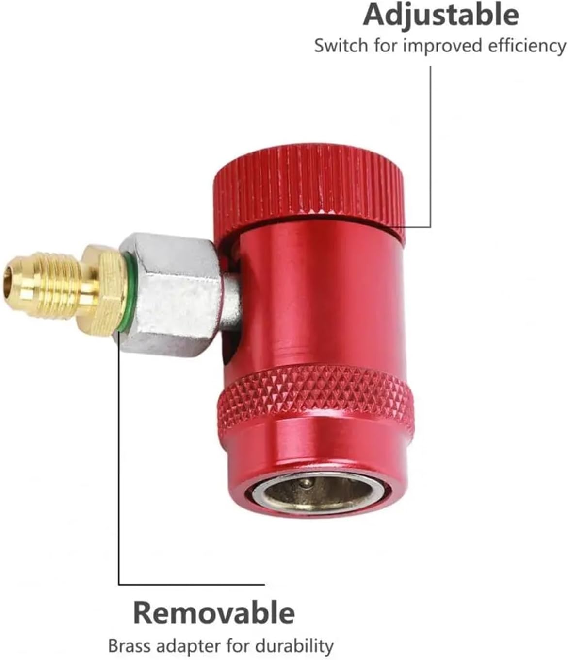 Refrigerant Quick Coupler Adapter Set 1 Pair R1234YF Easy Recognition Refrigerant Meter Adapter Auto A/C Manifold Gauge Quick Connector Coupler for R134a System Refrigerant Refill